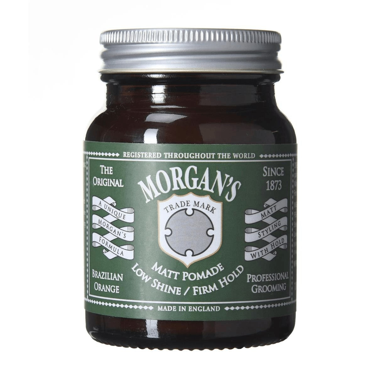 MORGAN'S POMADE Low Shine Firm Hold Matt Pomade Sert Tutuş, Mat Saç Şekillendirici Pomad (GREEN LABEL) 100gr