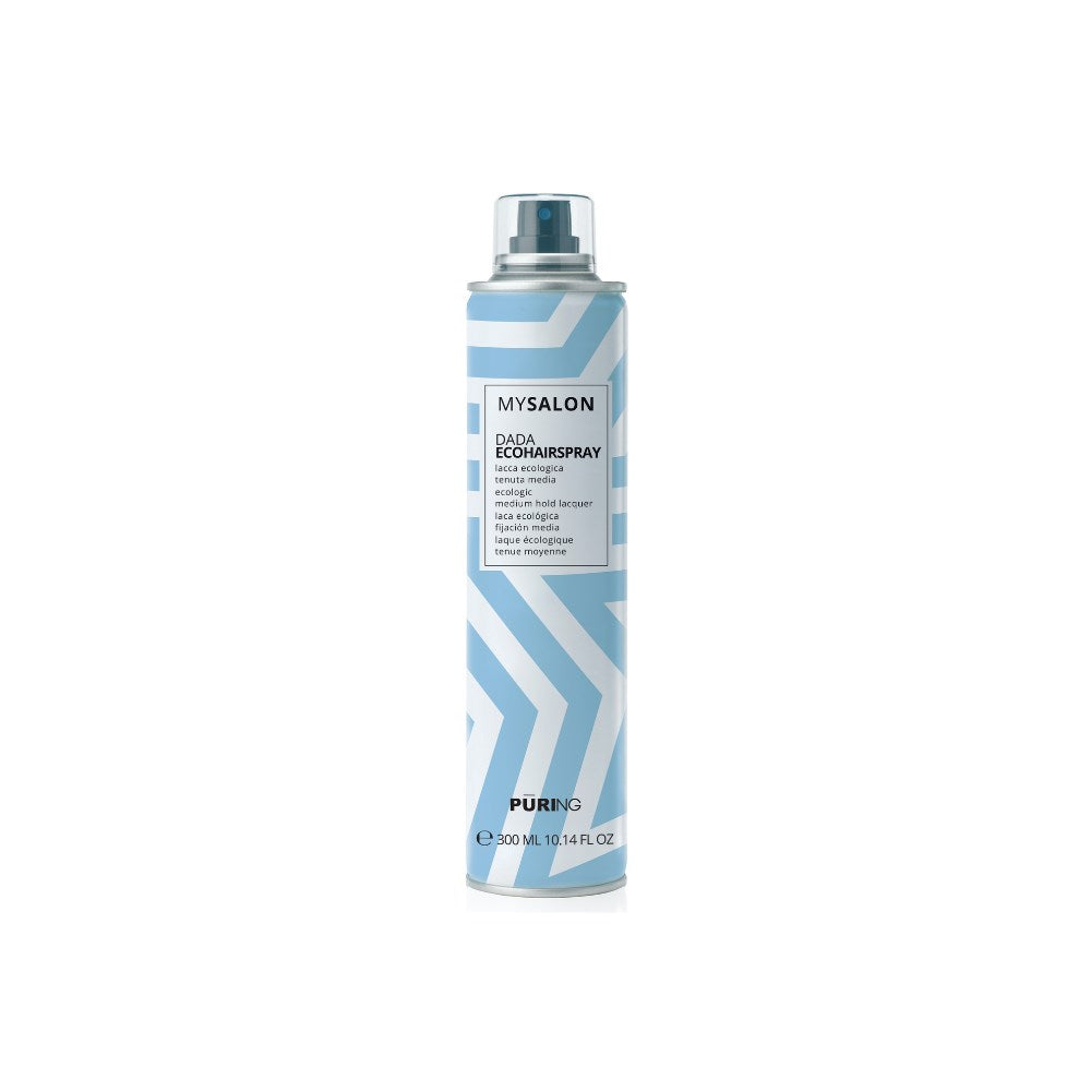 PURING MYSALON Orta Tutuşlu,Esnek,Neme Karşı Ekolojik Gazsız Şekillendirici Saç Spreyi 300ml