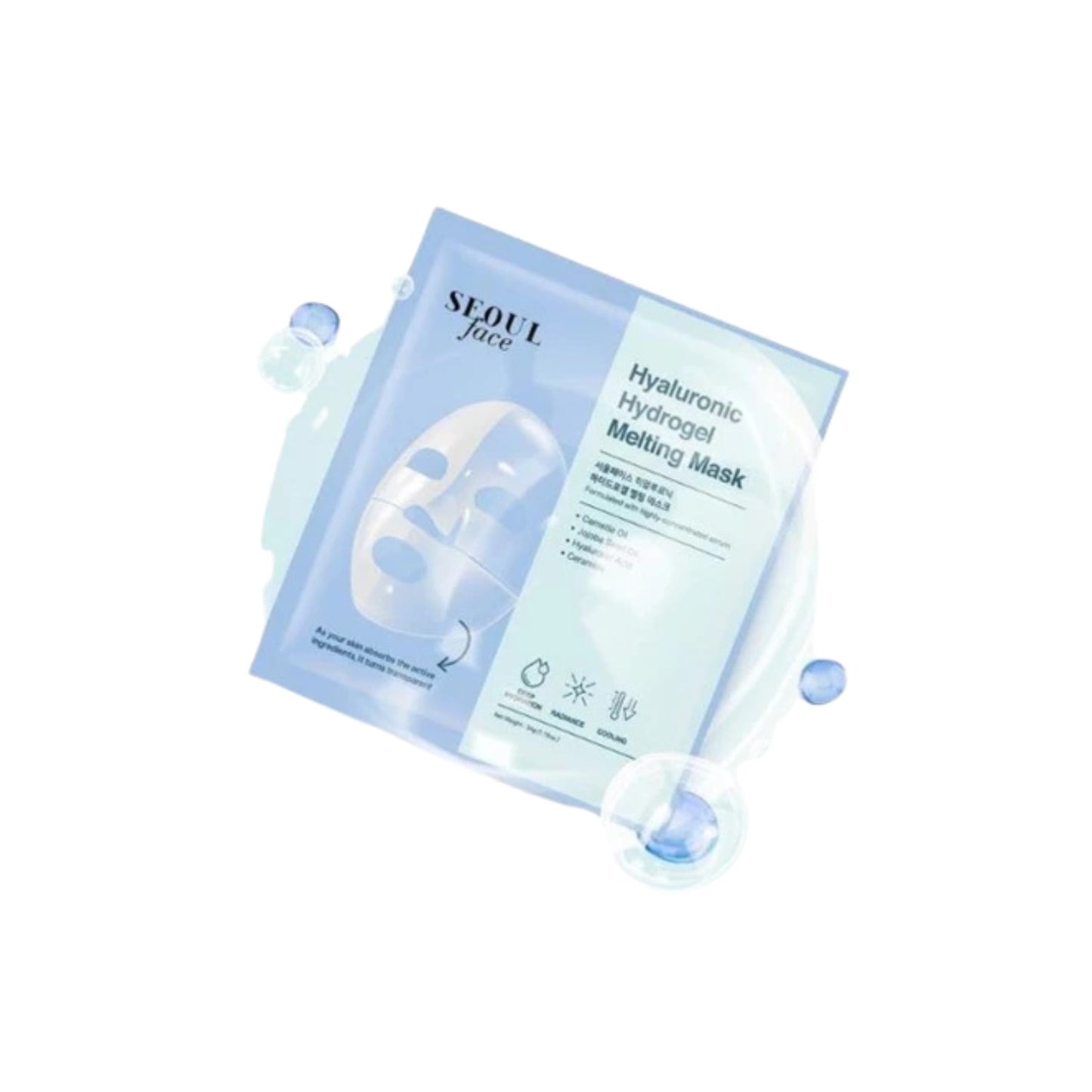 Dermal Korea Seoul Face Hyaluronic Hydrogel Eriyen Besleyici, Nemlendirici, Arındırıcı Kolajen Maske 34 gr