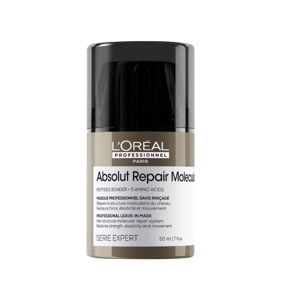L'Oreal Professionnel Serie Expert Absolut Repair Molecular Tüm Yıpranmış Saçlar İçin Durulanmayan Maske 50ml