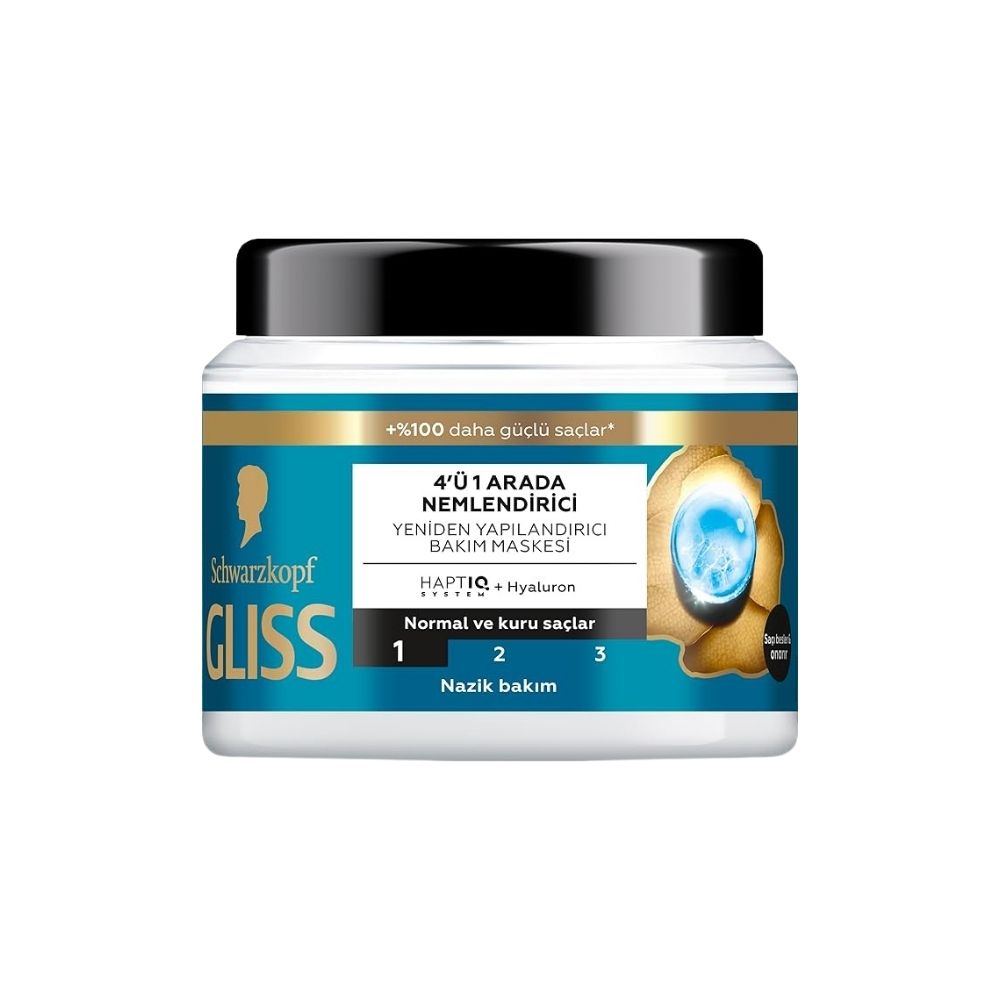 Gliss Aqua Revive 4 in 1 Moisturizing Restructuring Hair Mask 400ml