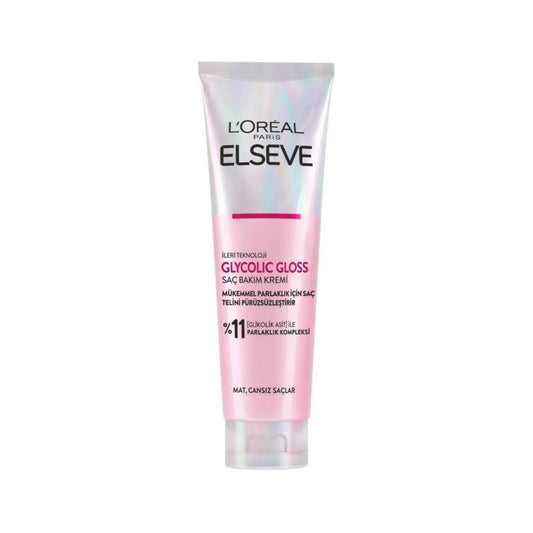 L'Oréal Paris Elseve Glycolic Gloss Mükemmel Parlaklık için Pürüzsüzleştirici Saç Kremi 150ml