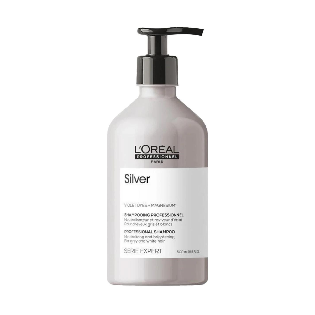 L'Oreal Professionnel Expert Silver Очень светлый блонд, седые и белые волосы Балансирующий фиолетовый шампунь 500 мл