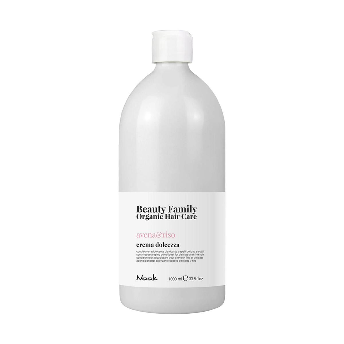 Nook Beauty Family İnce Telli Saçlar İçin Yulaf Pirinç Özlü Yumuşatıcı Nemlendirici Saç Kremi 1000ml