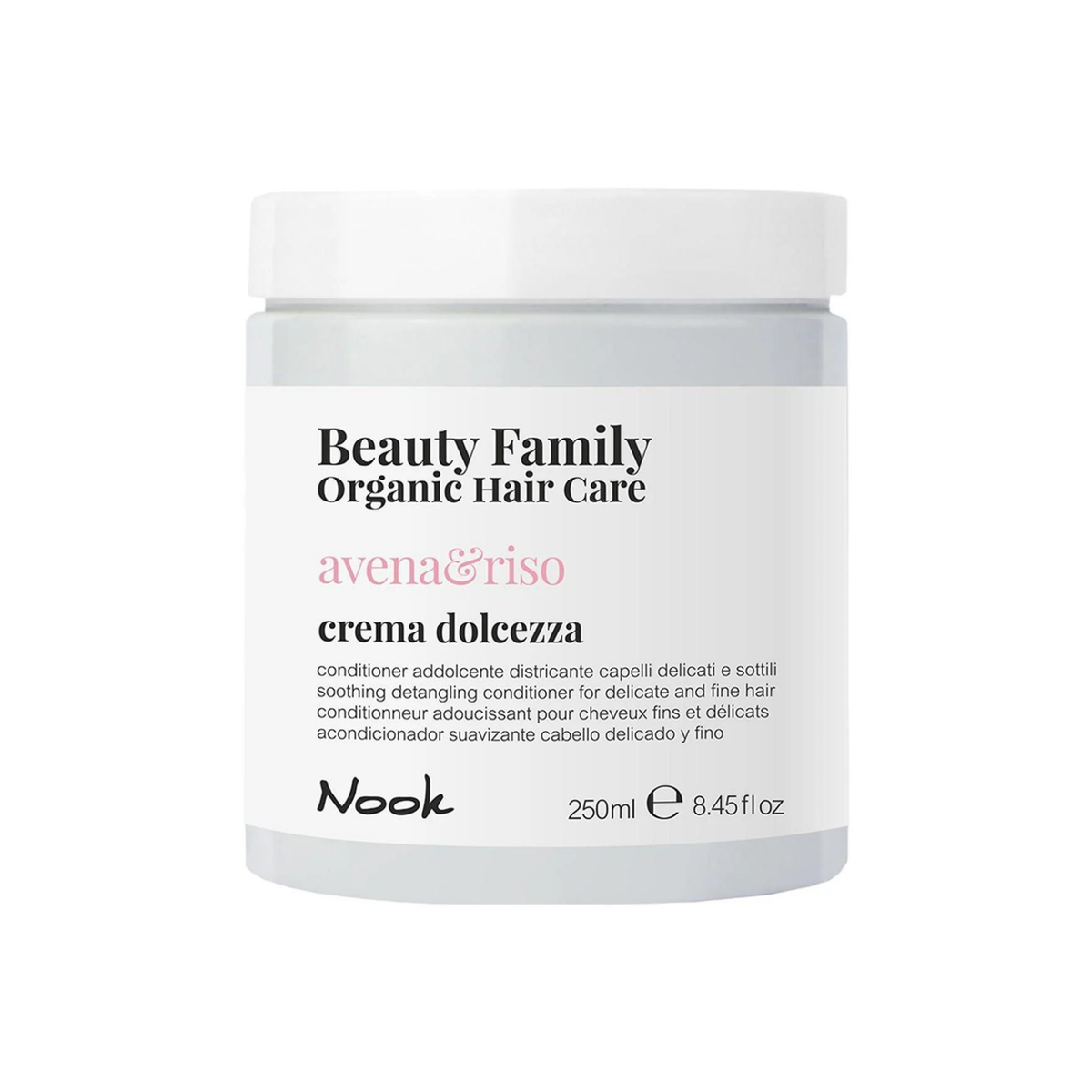 Nook Beauty Family İnce Telli Saçlar İçin Yulaf Pirinç Özlü Yumuşatıcı Nemlendirici Saç Kremi 250ml