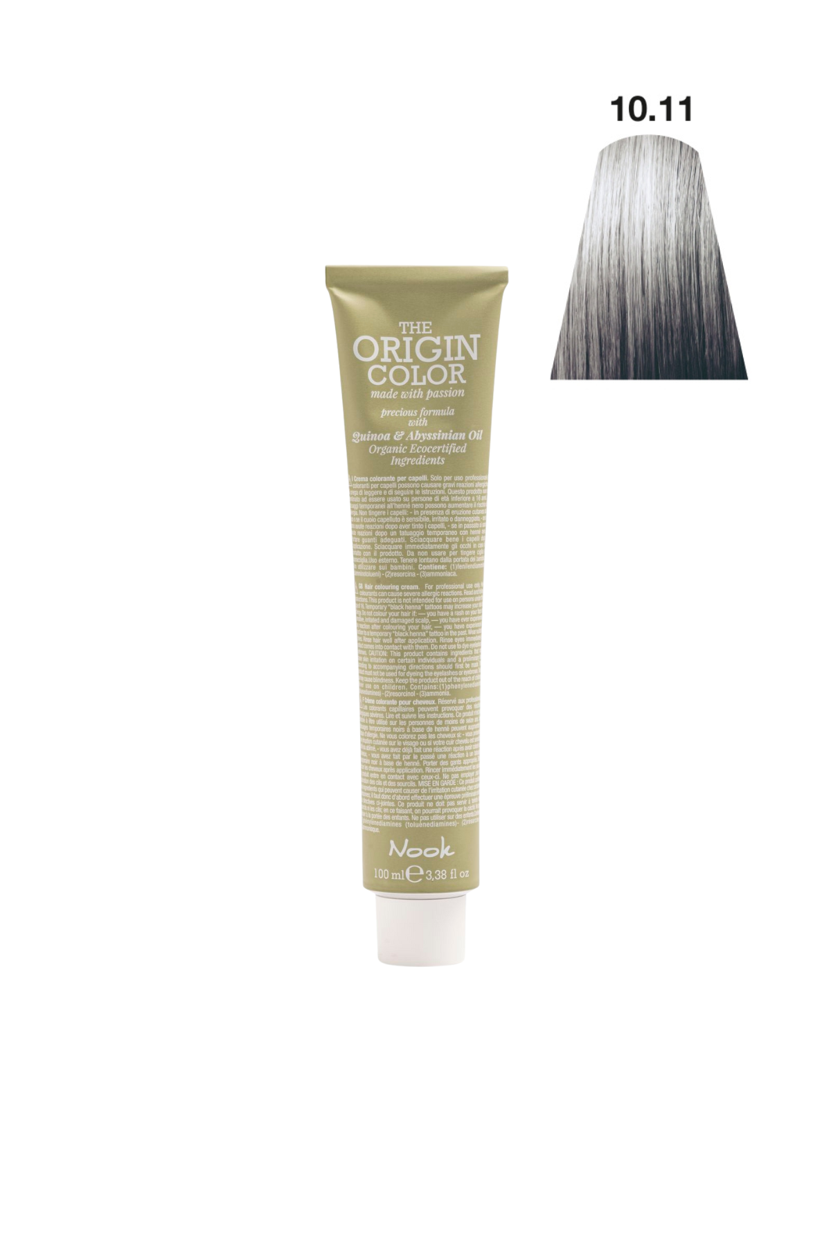 Nook Origin Color Profesyonel Saç Boyası 100ml - Çok Açık Yoğun Küllü (10.11 - SOĞUK KÜLLÜ PLATIN)