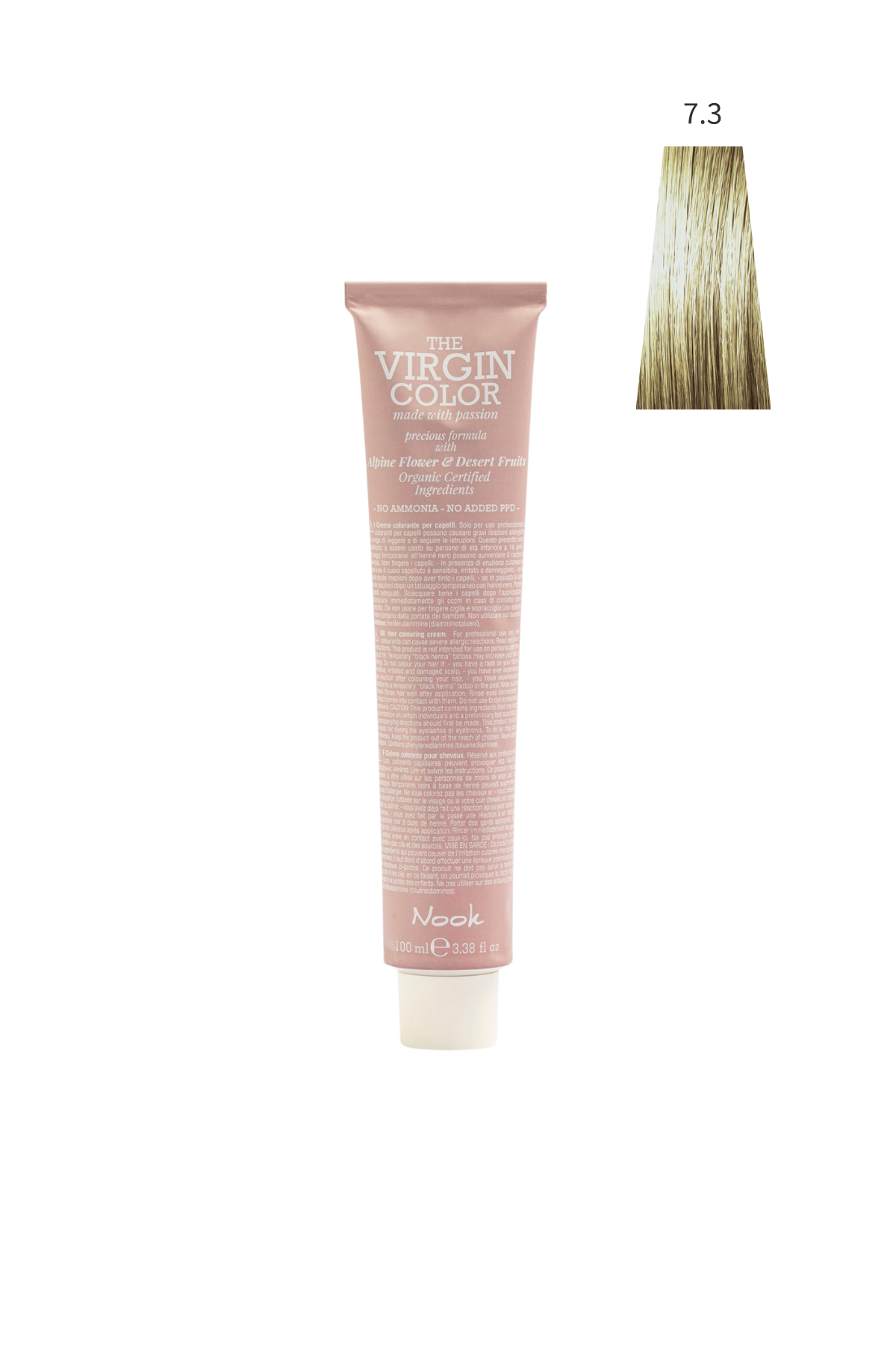 Nook Virgin Color Profesyonel Saç Boyası 100ml-Altın Kumral/Dore Bal Köpüğü(7.3-GOLDEN ALTIN KUMRAL)