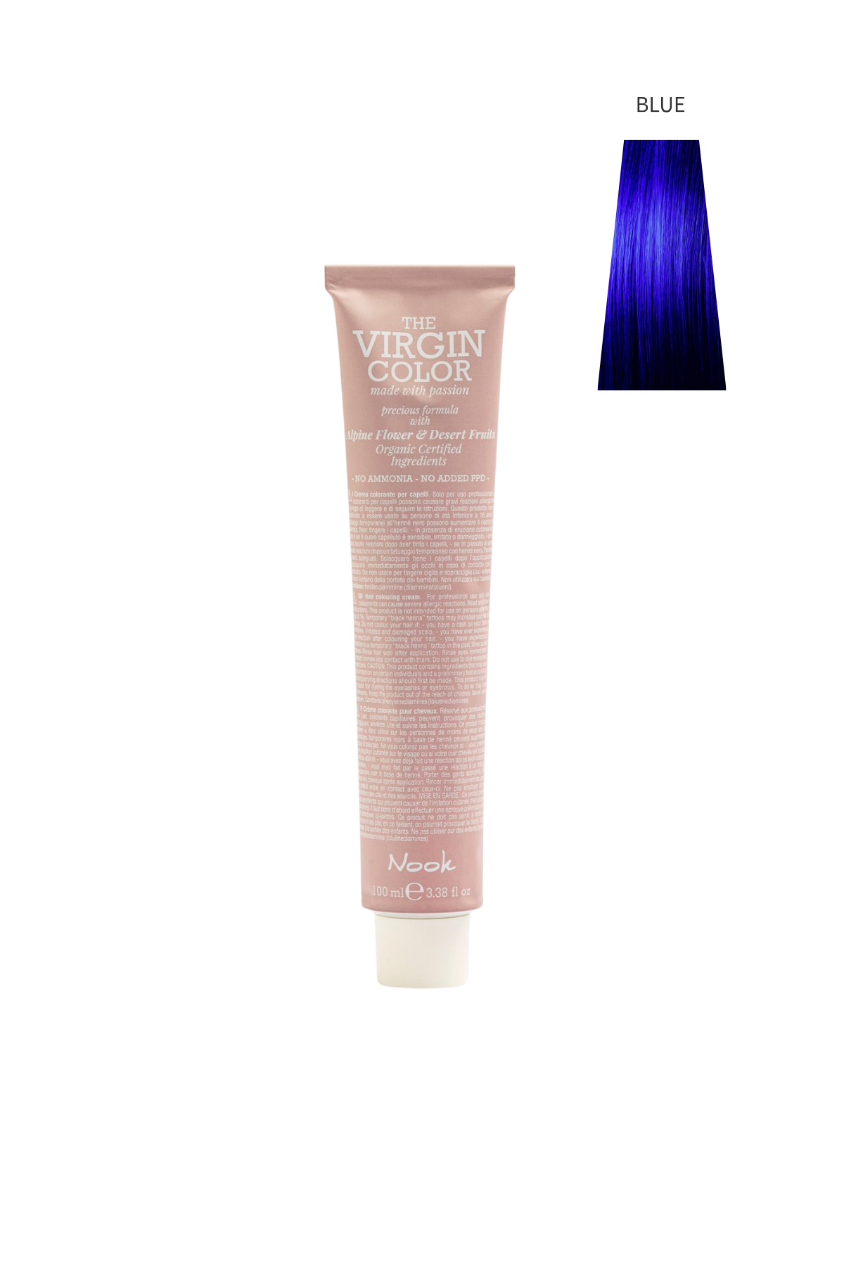 Nook Virgin Color Profesyonel Saç Boyası 100ml-Mavi Yoğunlaştırıcı/Turunculuk Silici Mavi(MODULATOR-MAVİ)