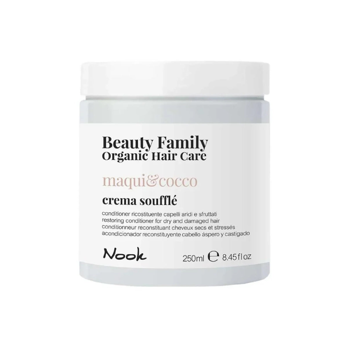 Nook Beauty Family Yıpranmış Saçlar İçin Avokado Hindistan Cevizi Özlü Onarıcı Besleyici Saç Kremi 250ml