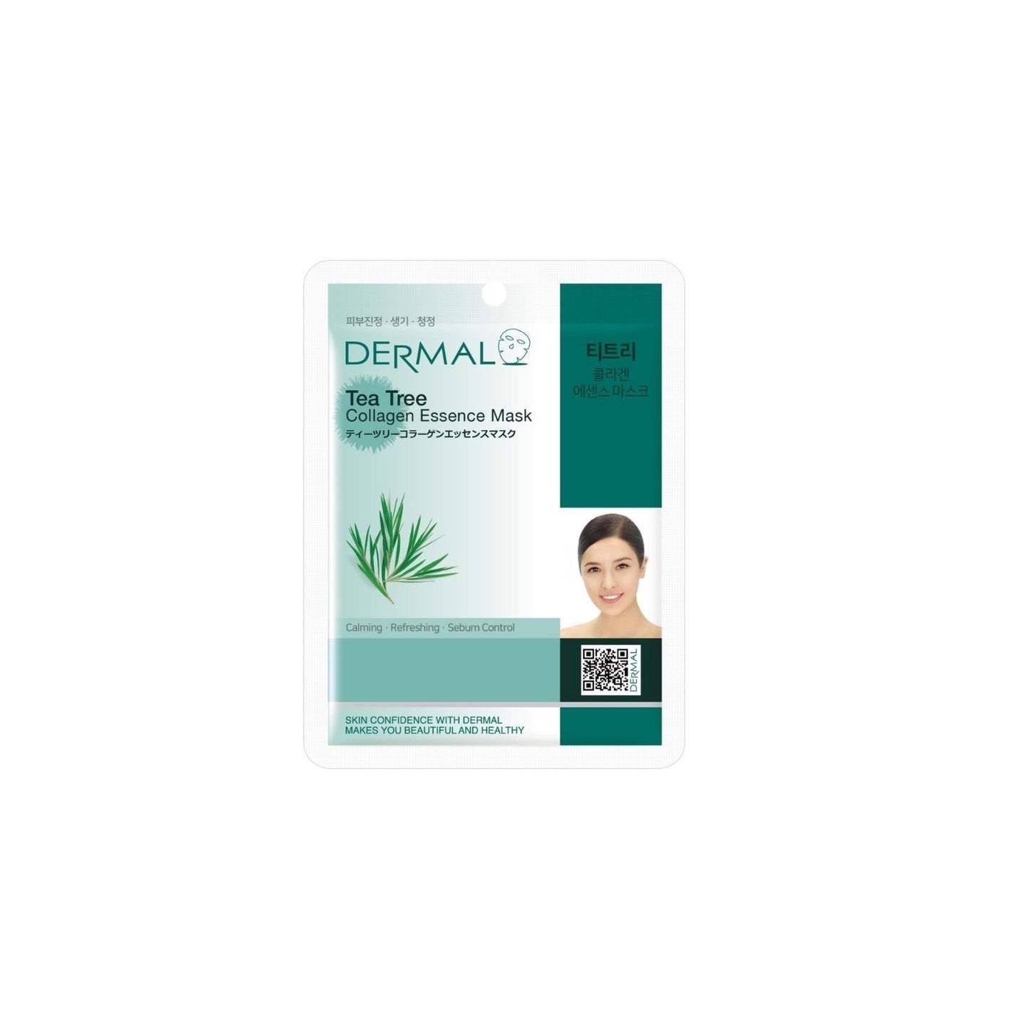Dermal Korea Tea Tree Çay Ağacı Özlü Besleyici, Nemlendirici, Arındırıcı Kolajen Maske 23 gr