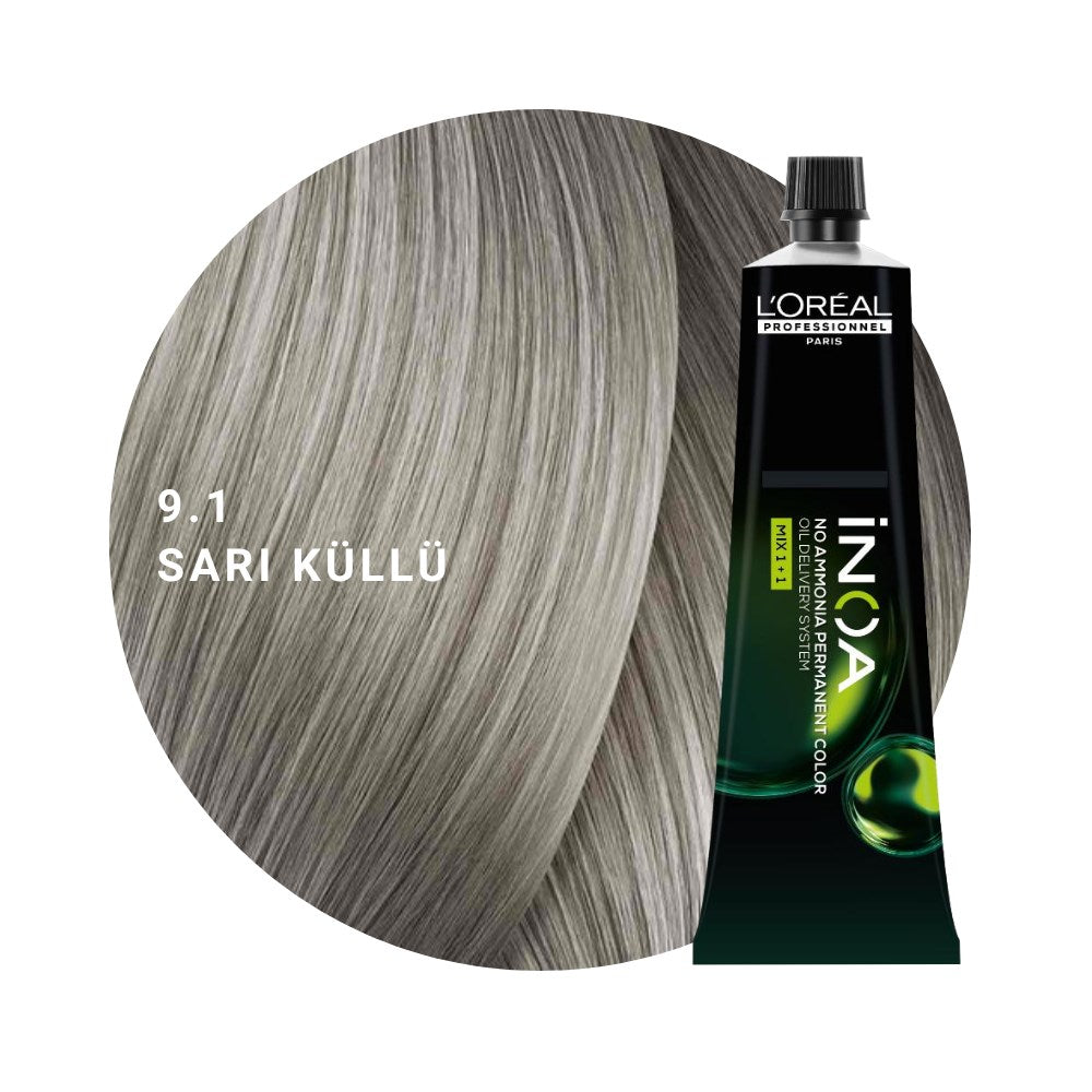L’Oréal Professionnel INOA Saç Boyası 60gr - 9.1 Sarı Küllü
