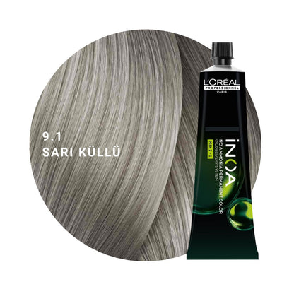 L’Oréal Professionnel INOA Saç Boyası 60gr - 9.1 Sarı Küllü
