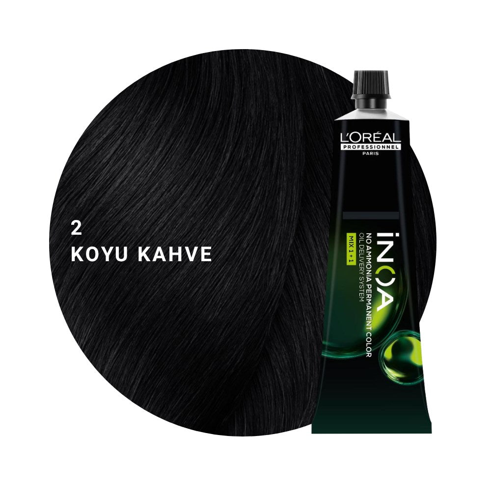 L’Oréal Professionnel INOA Saç Boyası 60gr - 2 Koyu Kahve