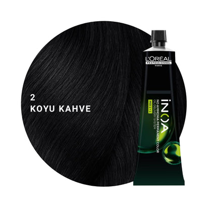 L’Oréal Professionnel INOA Saç Boyası 60gr - 2 Koyu Kahve