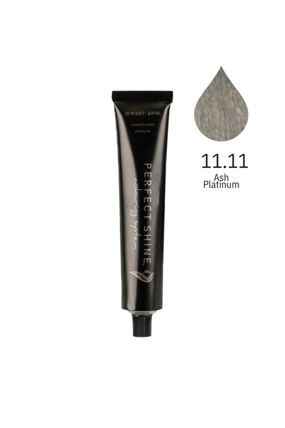 Perfect Shine Permanent Profesyonel Saç Boyası 100ml - Yoğun Küllü Açıcı Platin/Çift Küllü Sarı (EXT LIGHT-11.11)