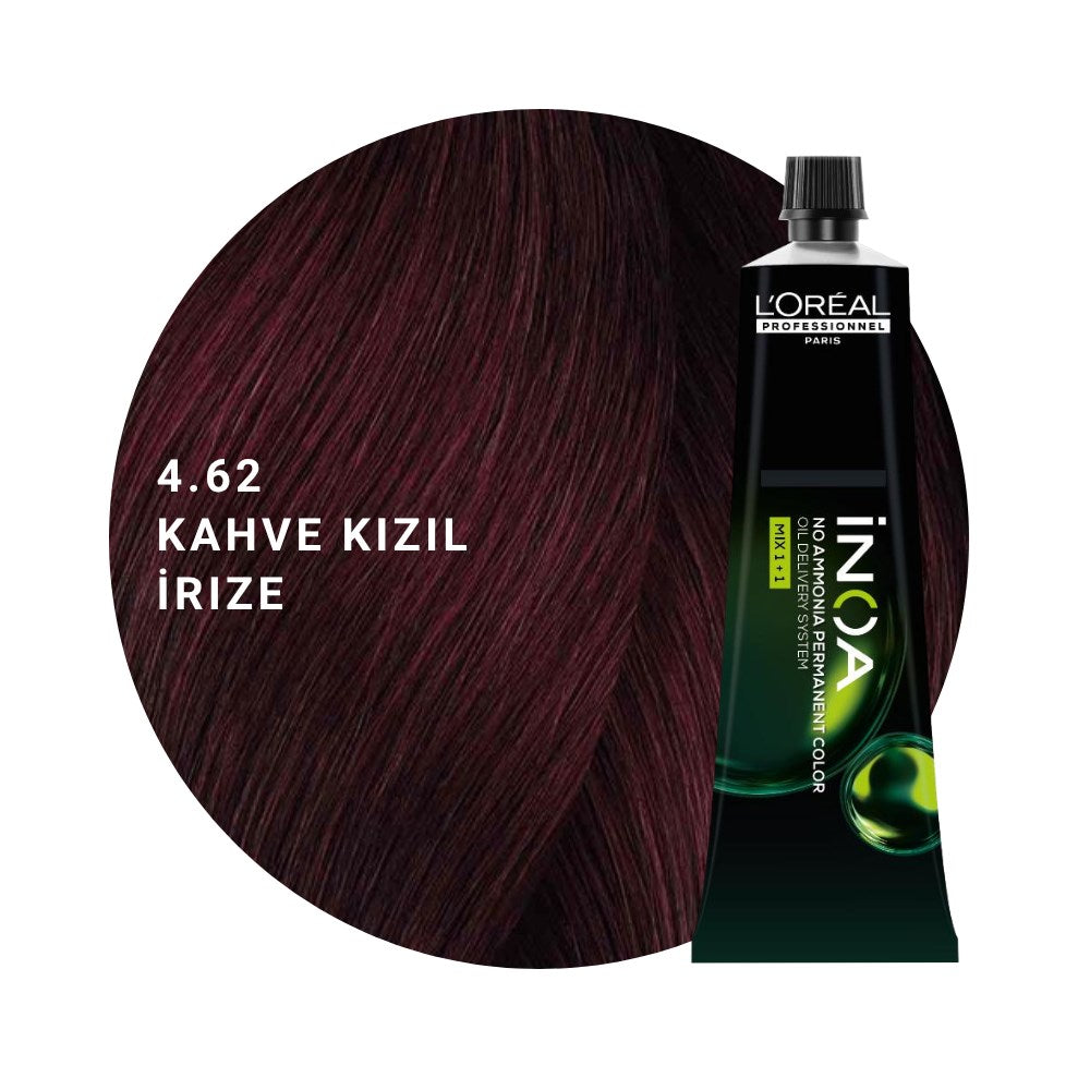 L’Oréal Professionnel INOA Saç Boyası 60gr - 4.62 Kahve Kızıl İrize