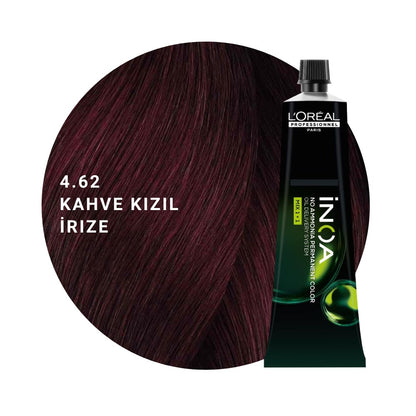 L’Oréal Professionnel INOA Saç Boyası 60gr - 4.62 Kahve Kızıl İrize