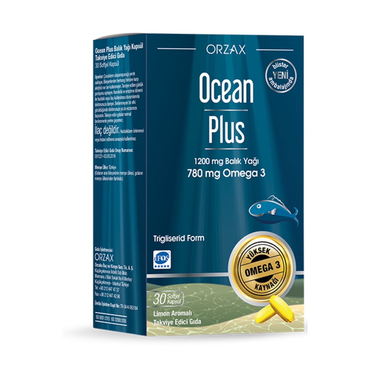 Orzax Ocean Plus 1200 mg 30 Kapsül