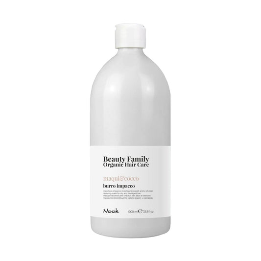 Nook Beauty Family Yıpranmış Saçlar İçin Hindistan Cevizi Macadamia Shea Yağlı Onarıcı Saç Maskesi 1000ml