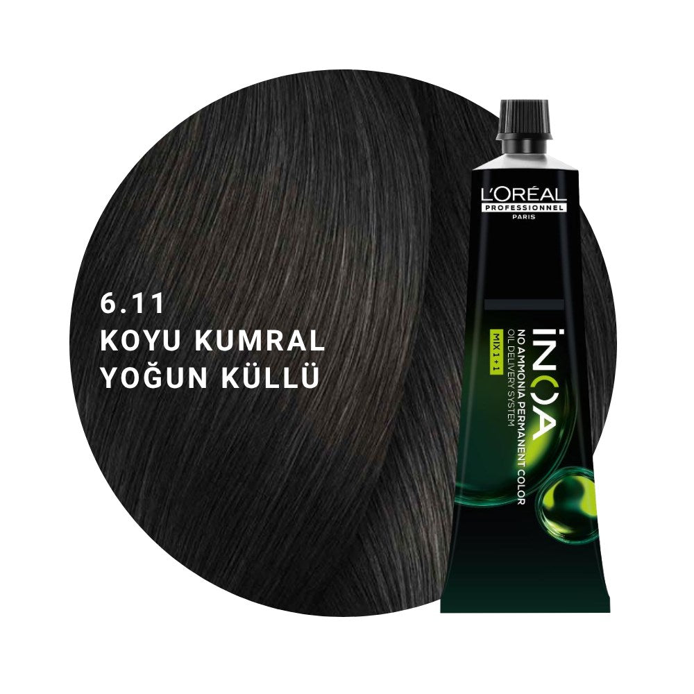 L’Oréal Professionnel INOA Saç Boyası 60gr - 6.11 Koyu Kumral Yoğun Küllü