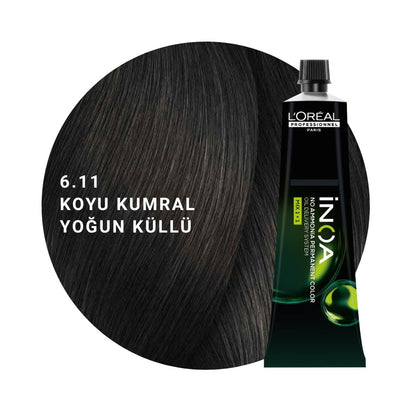 L’Oréal Professionnel INOA Saç Boyası 60gr - 6.11 Koyu Kumral Yoğun Küllü