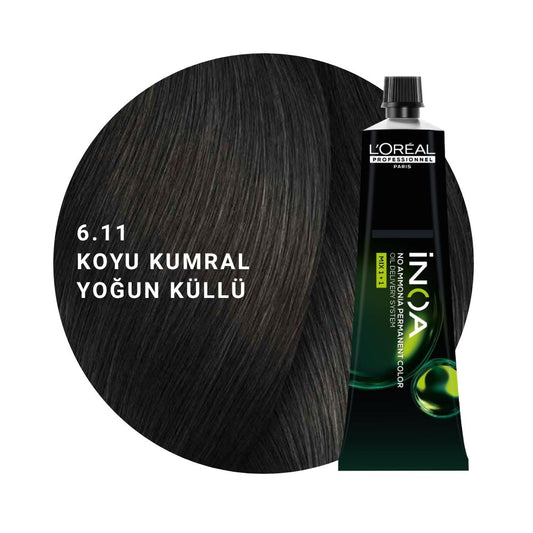 L’Oréal Professionnel INOA Saç Boyası 60gr - 6.11 Koyu Kumral Yoğun Küllü