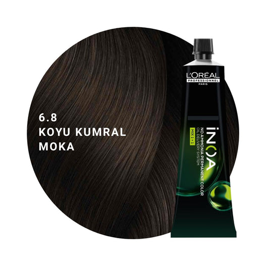 L’Oréal Professionnel INOA Saç Boyası 60gr - 6.8 Koyu Kumral Moka