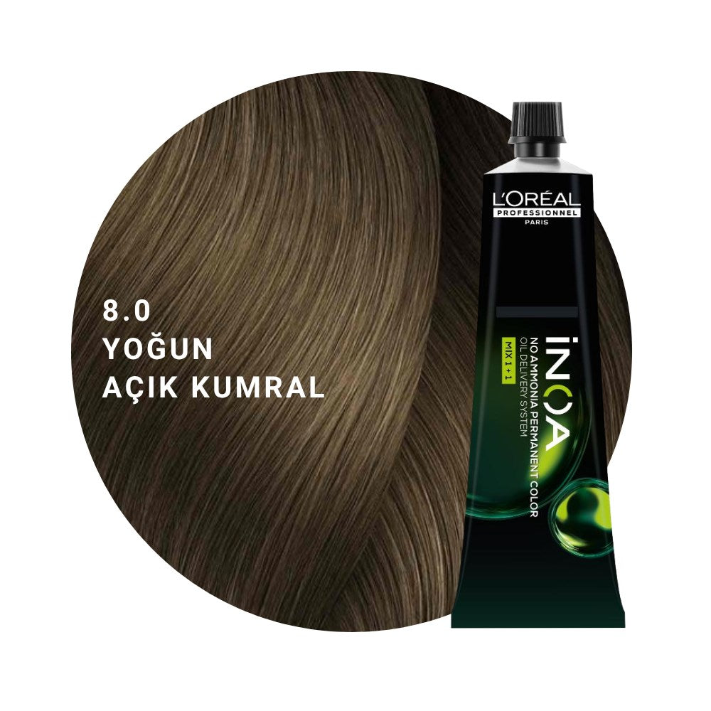 L’Oréal Professionnel INOA Saç Boyası 60gr - 8.0 Yoğun Açık Kumral