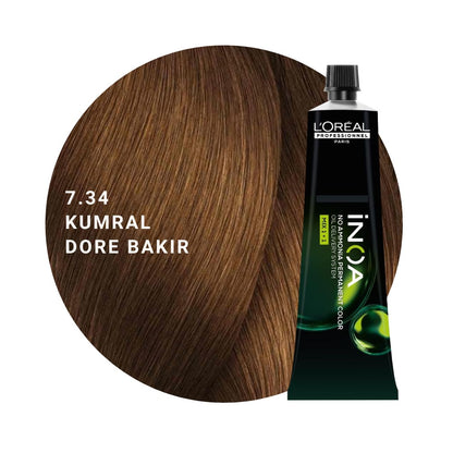 L’Oréal Professionnel INOA Saç Boyası 60gr - 7.34 Kumral Dore Bakır