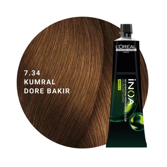 L’Oréal Professionnel INOA Saç Boyası 60gr - 7.34 Kumral Dore Bakır