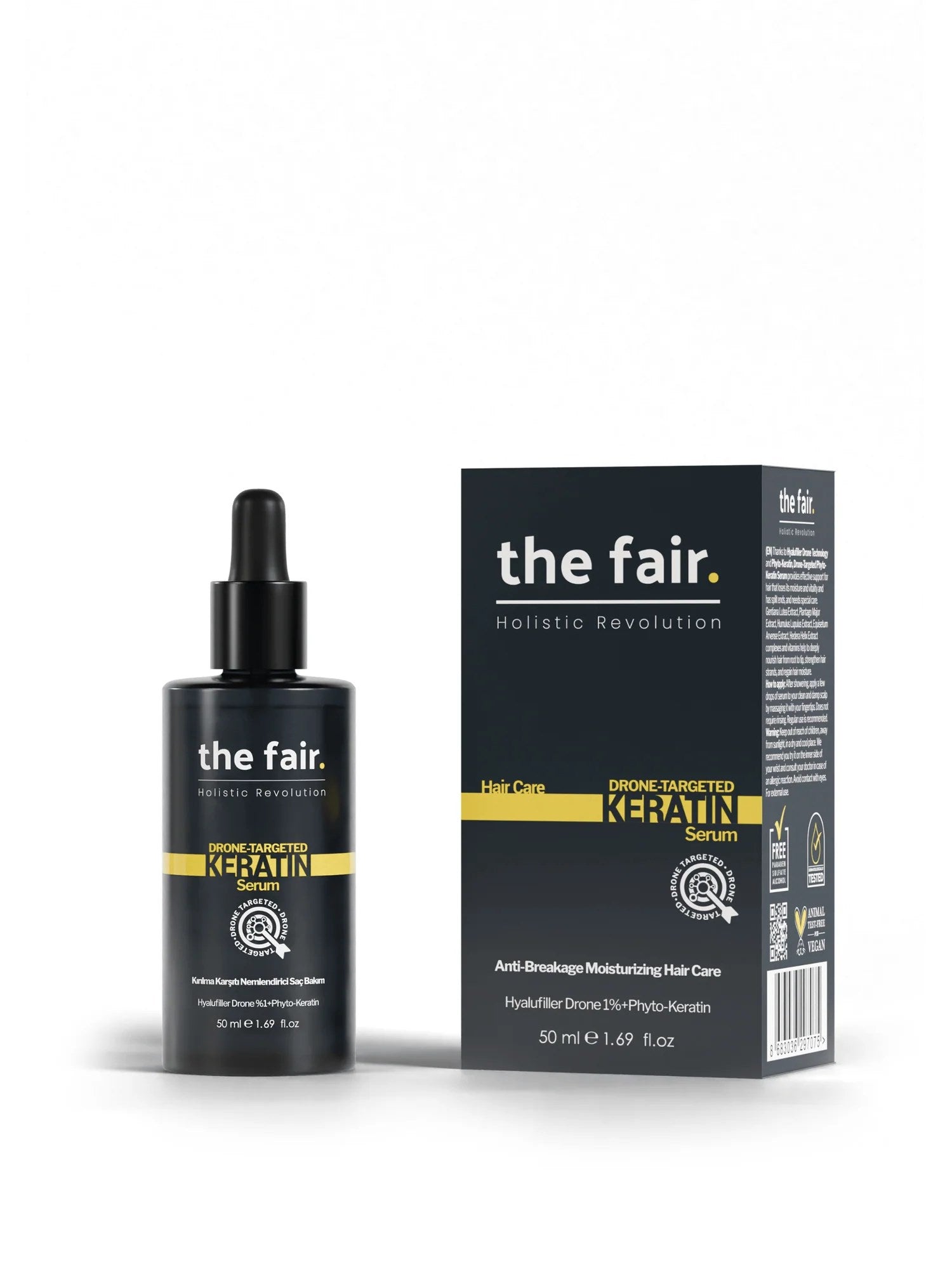 the fair. Drone-Targeted Keratin Kırılma Karşıtı Vegan Saç Serumu 50ml