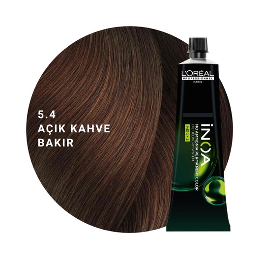 L’Oréal Professionnel INOA Saç Boyası 60gr - 5.4 Açık Kahve Bakır