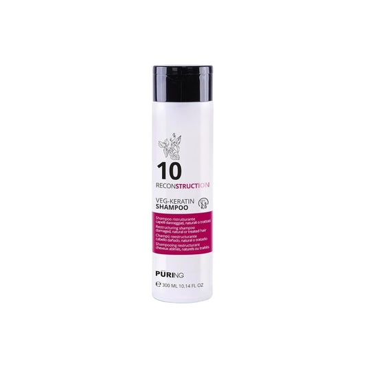 PURING 10 Reconstruction Yıpranmış Saçlar için Bitkisel Keratin&Amino Asitli Onarıcı Şampuan 300ml