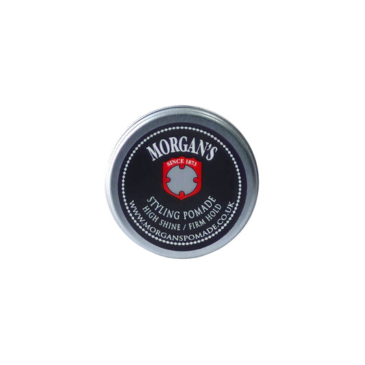 MORGAN'S POMADE Seyahat Boy High Shine Firm Hold Styling Pomade Sert Tutuş, Parlaklık Veren Saç Şekillendirici Pomad (BLACK LABEL) 15gr