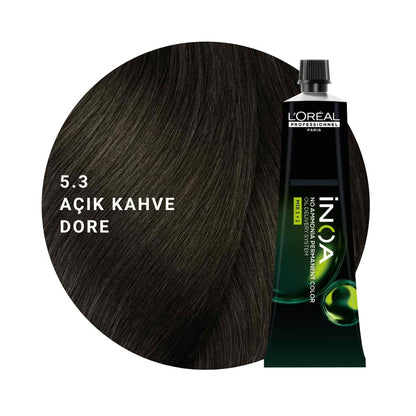 L’Oréal Professionnel INOA Saç Boyası 60gr - 5.3 Açık Kahve Dore