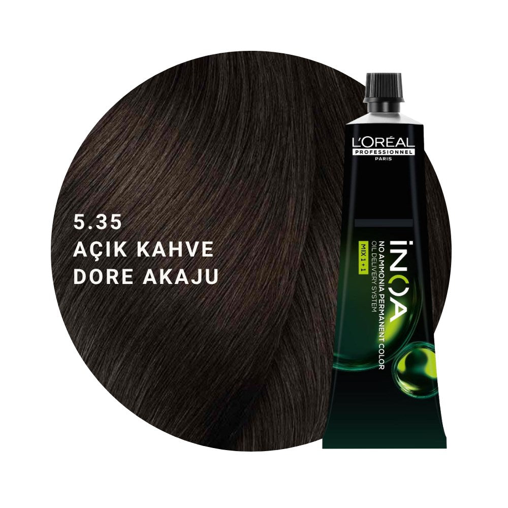 L’Oréal Professionnel INOA Saç Boyası 60gr - 5.35 Açık Kahve Dore Akaju