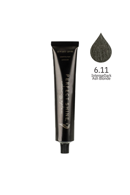 Perfect Shine Permanent Profesyonel Saç Boyası 100ml -Ekstra Yoğun Küllü Koyu Kumral (INTENSE ASH - 6.11)