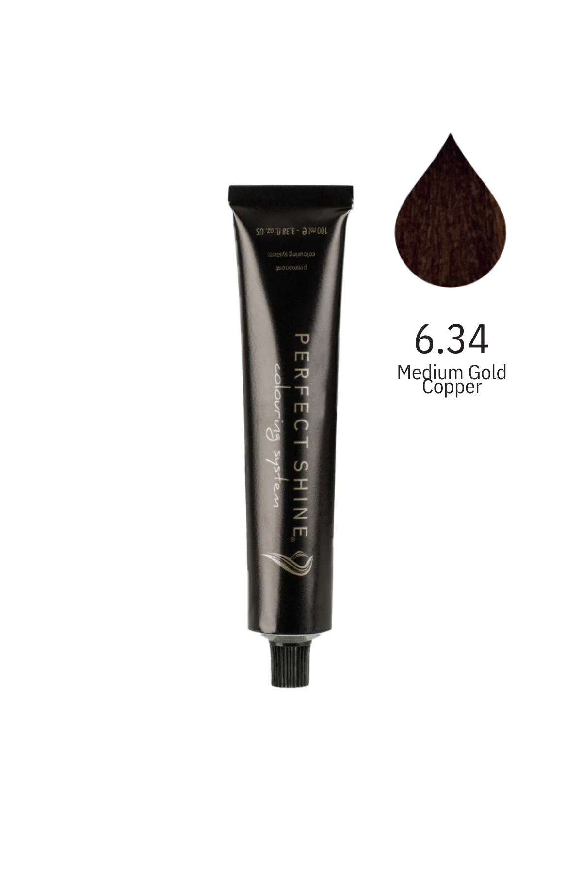 Perfect Shine Permanent Profesyonel Saç Boyası 100ml - Koyu Soğan Kabuğu/Karamel Bakır(GOLD COPPER-6.34)