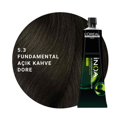 L’Oréal Professionnel INOA Saç Boyası 60gr - 5.3 Fundamental Açık Kahve Dore