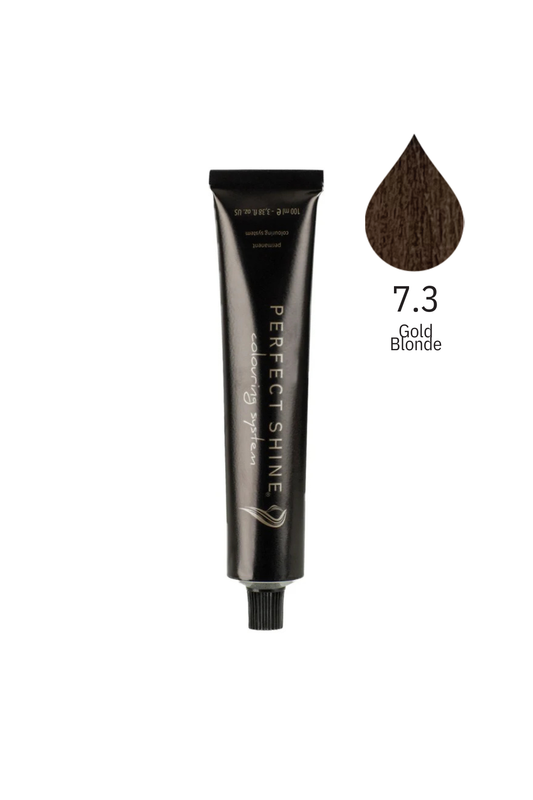 Perfect Shine Permanent Profesyonel Saç Boyası 100ml - Altın Işıltılı Kumral/Dore Sarı (GOLD-7.3)