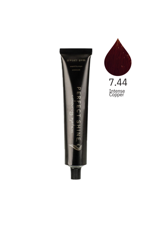 Perfect Shine Permanent Profesyonel Saç Boyası 100ml - Ekstra Yoğun Sultan Bakırı/Hürrem Rengi (INTENSE COPPER-7.44)