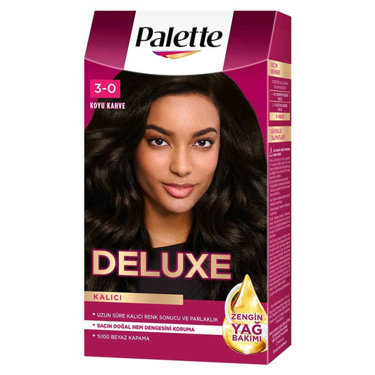 Palette Deluxe Saç Boyası 50ml (3-0 Koyu Kahve) 