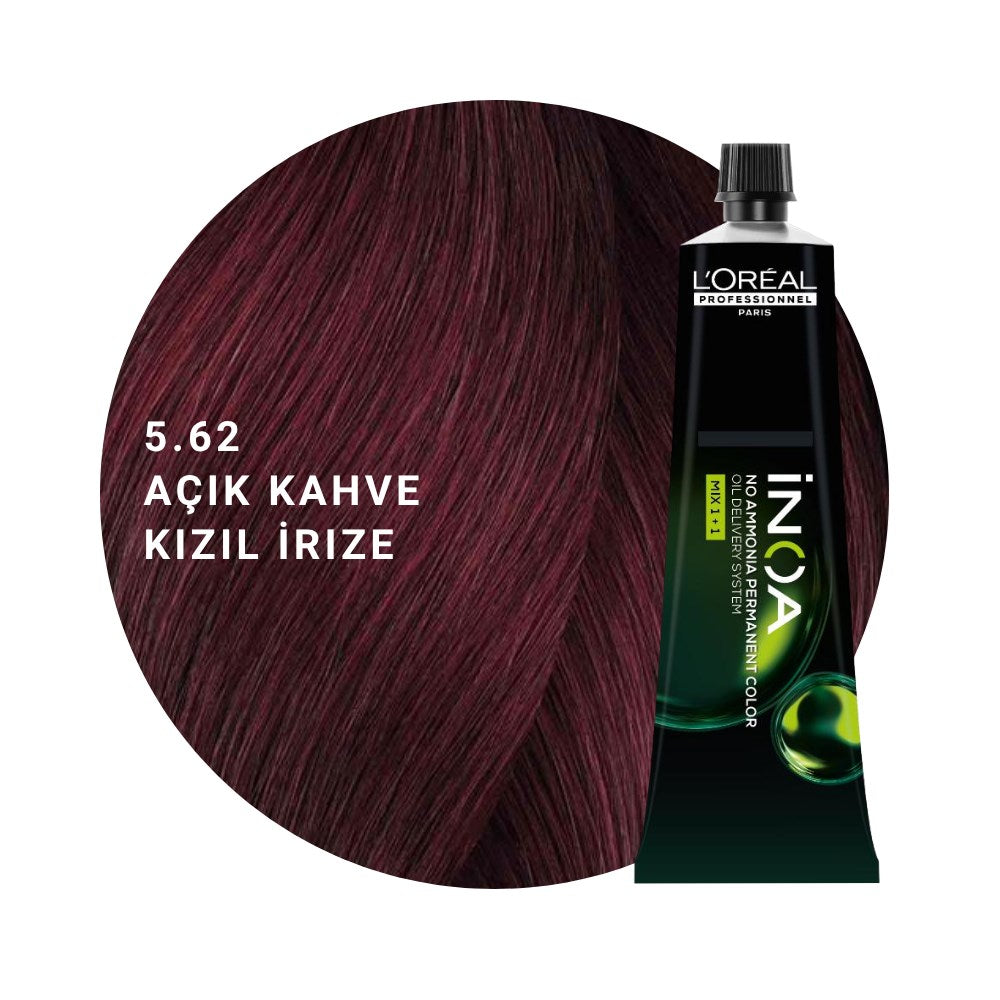 L’Oréal Professionnel INOA Saç Boyası 60gr - 5.62 Açık Kahve Kızıl İrize