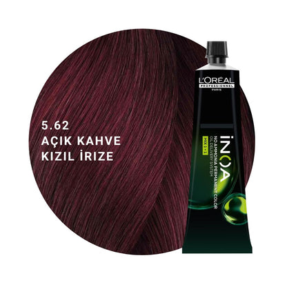 L’Oréal Professionnel INOA Saç Boyası 60gr - 5.62 Açık Kahve Kızıl İrize