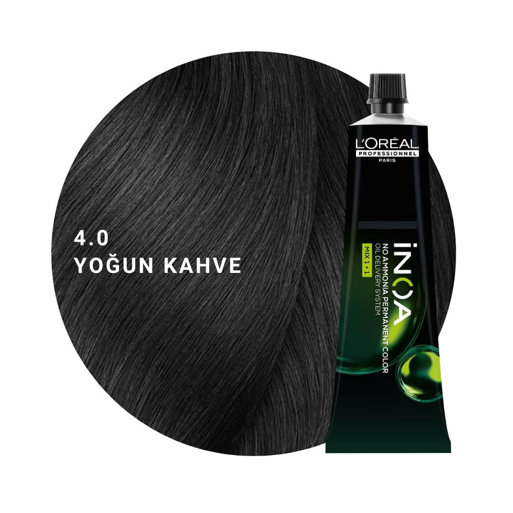 L’Oréal Professionnel INOA Saç Boyası 60gr - 4.0 Yoğun Kahve