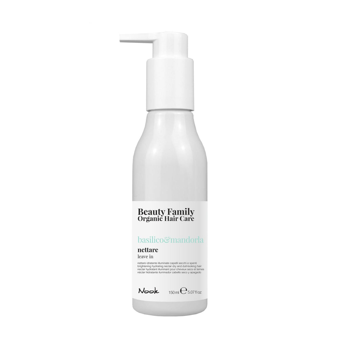 Nook Beauty Family Kuru Mat Saçlar İçin Fesleğen Badem Özlü Nemlendirici Durulanmayan Saç Kremi 150ml