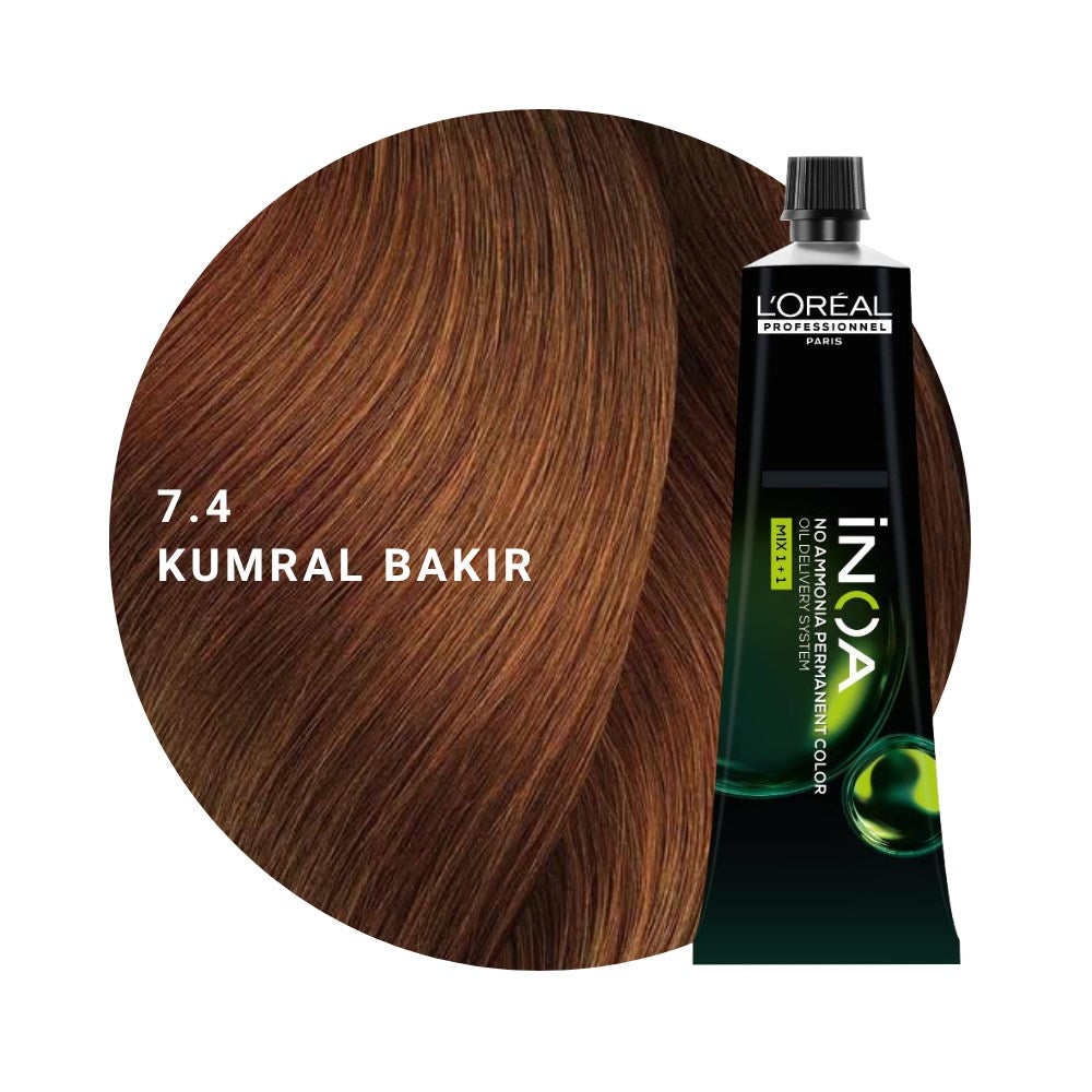 L’Oréal Professionnel INOA Saç Boyası 60gr - 7.4 Kumral Bakır