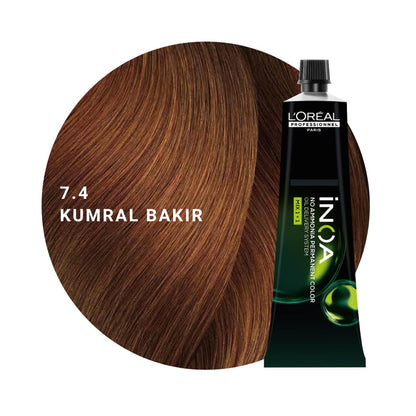 L’Oréal Professionnel INOA Saç Boyası 60gr - 7.4 Kumral Bakır