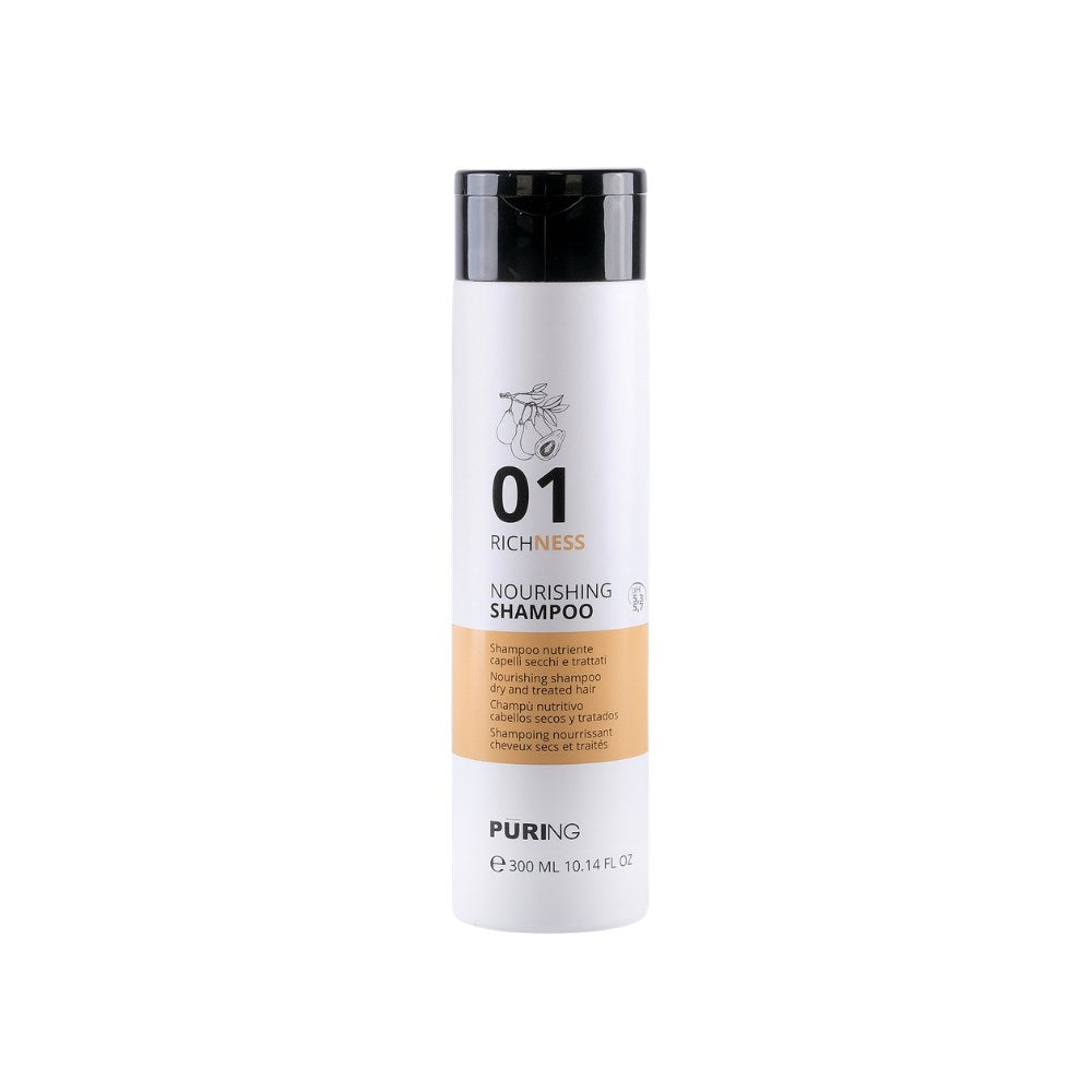 PURING 01 Richness Kuru Yıpranmış Saçlar için Avokado,İpek Proteini Besleyici Onarıcı Şampuan 300ml