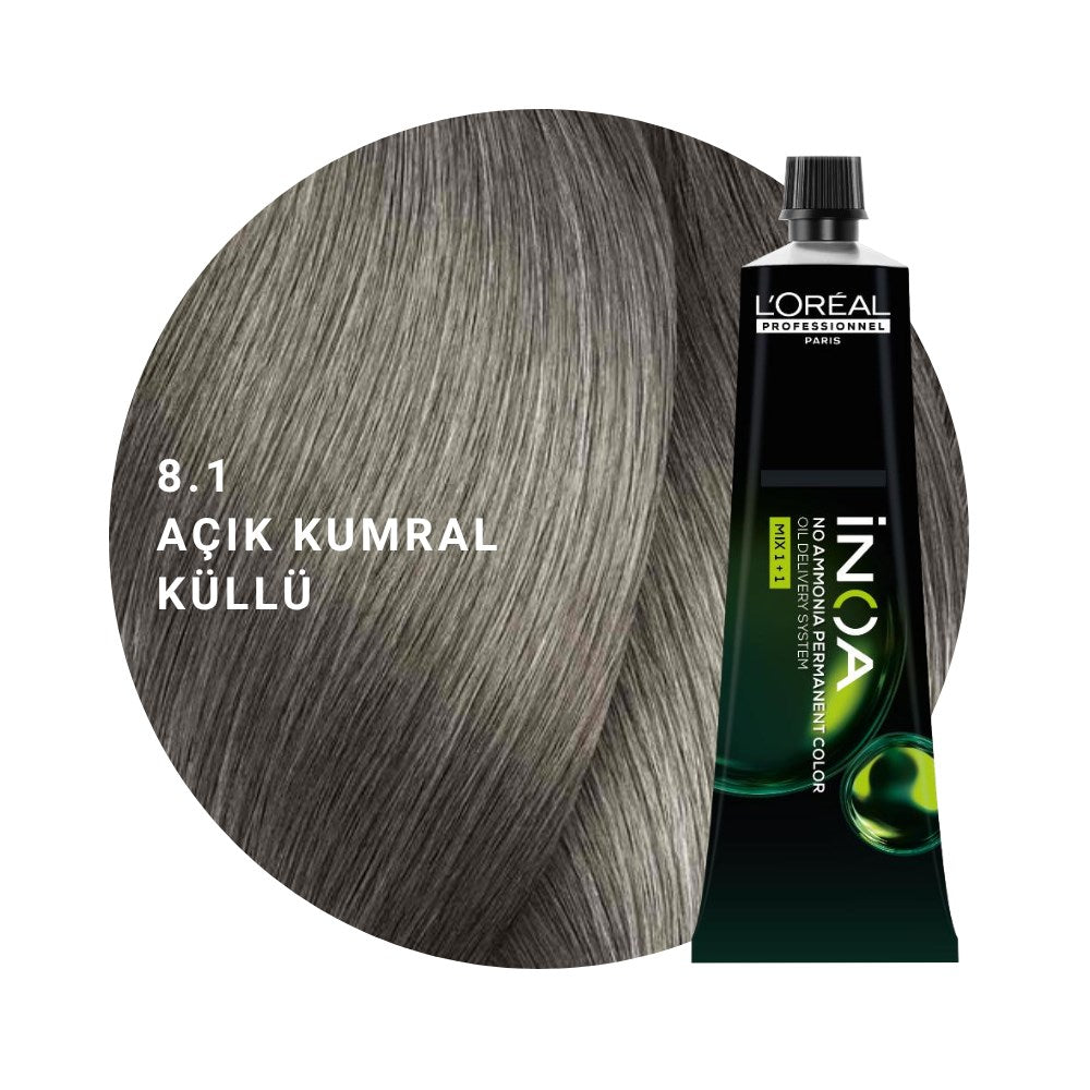 L’Oréal Professionnel INOA Saç Boyası 60gr - 8.1 Açık Kumral Küllü